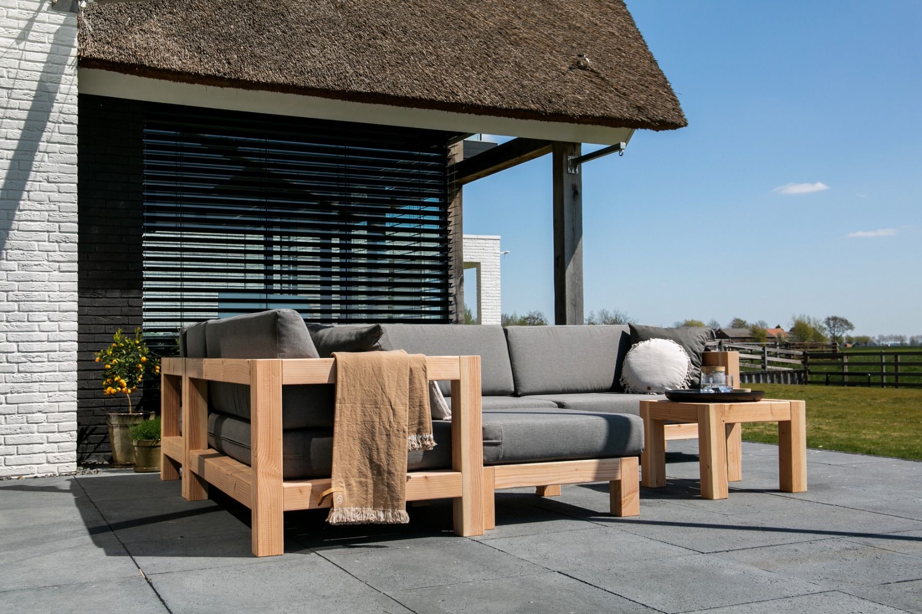 Douglas Hoekbank XL 230x280 cm met kussens 