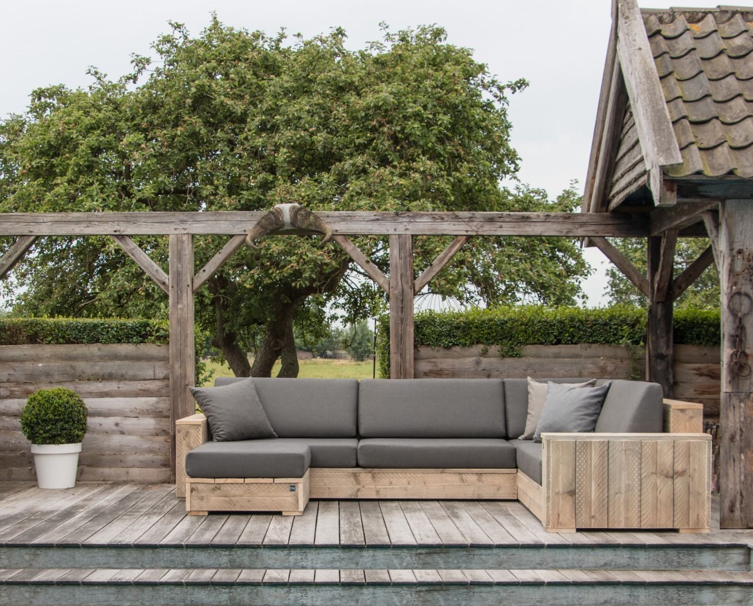 Hoekbank XXL met kussens Aanbieding