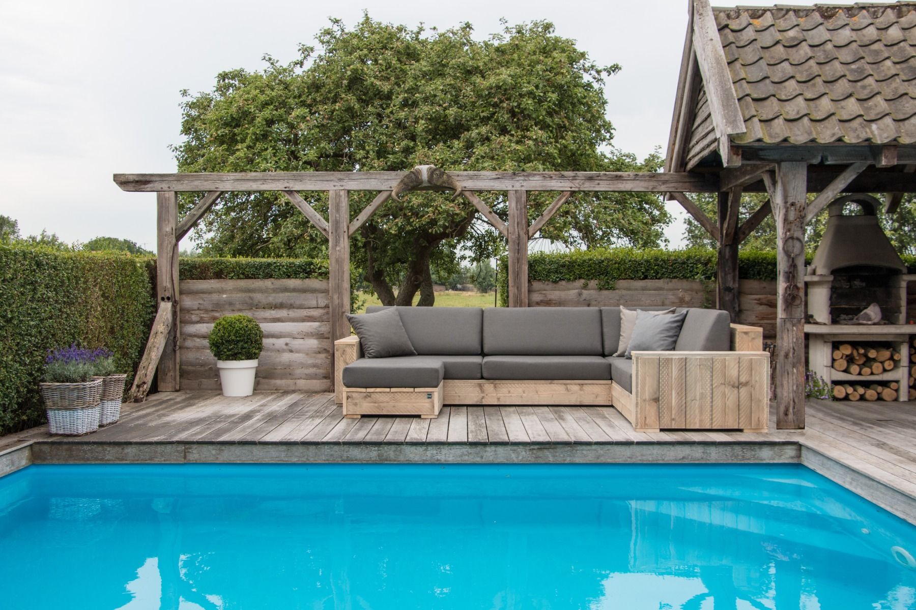 Hoekbank XXL met kussens Aanbieding