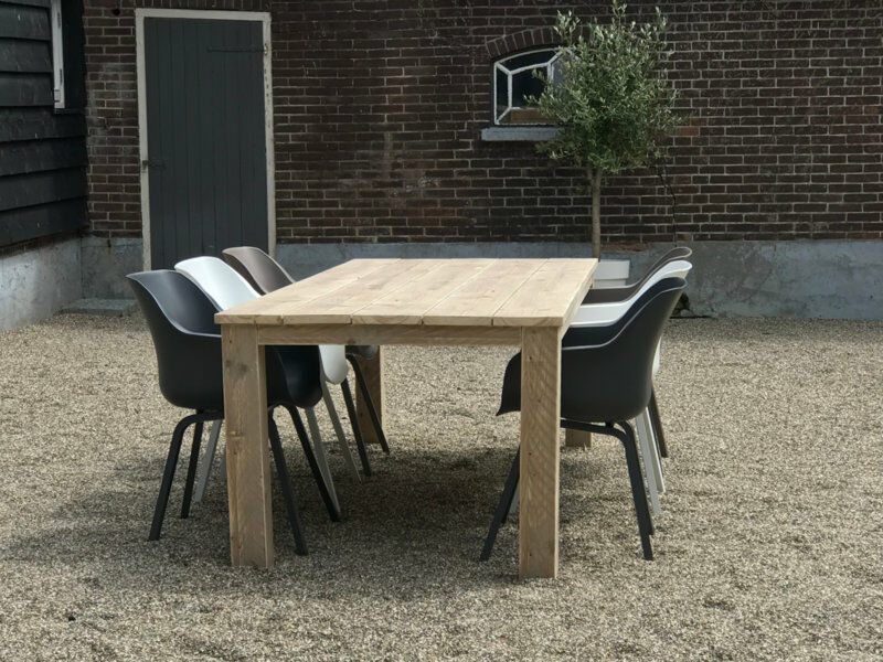 TAFEL 240X100X77 + 6 STOELEN