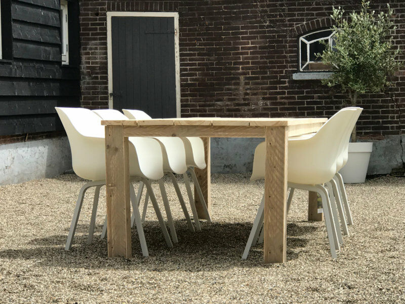 TAFEL 240X100X77 + 6 STOELEN