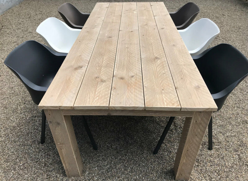 TAFEL 240X100X77 + 6 STOELEN